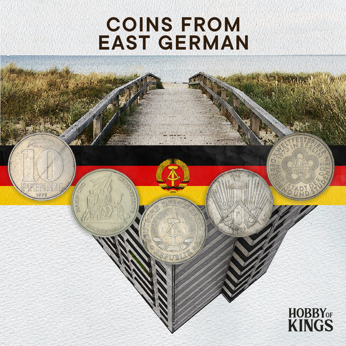 East Germany Coins with Hammer and Sickle | Soviet Occupation