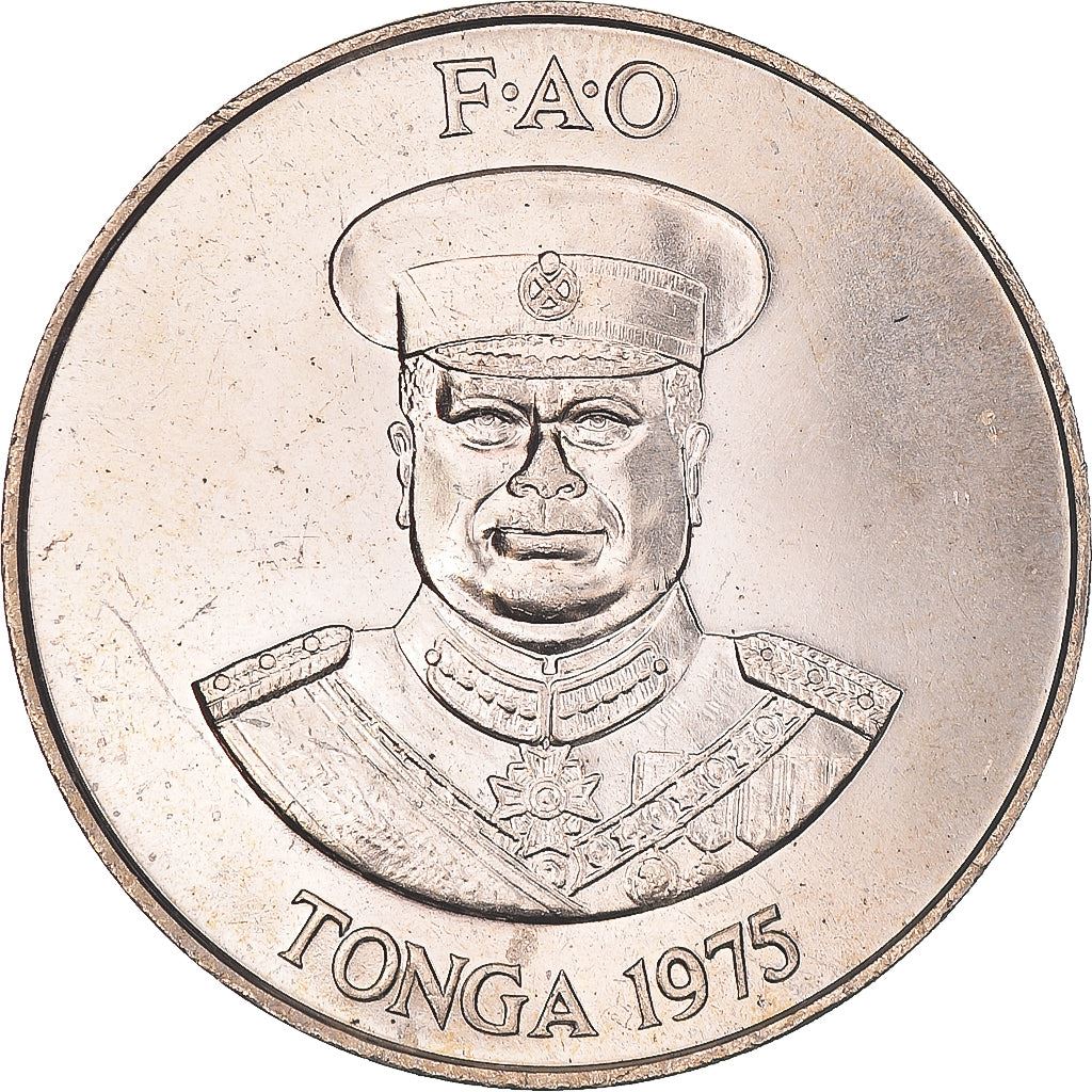 Tonga | 1 Pa'Anga Münze | König Tupou IV | 100 Palmen | FAO | Km:48 | 1975