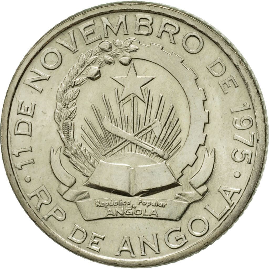 Angola | 1 Kwanza Coin | Gear | Wreath | Km:83 | 1977 - 1979