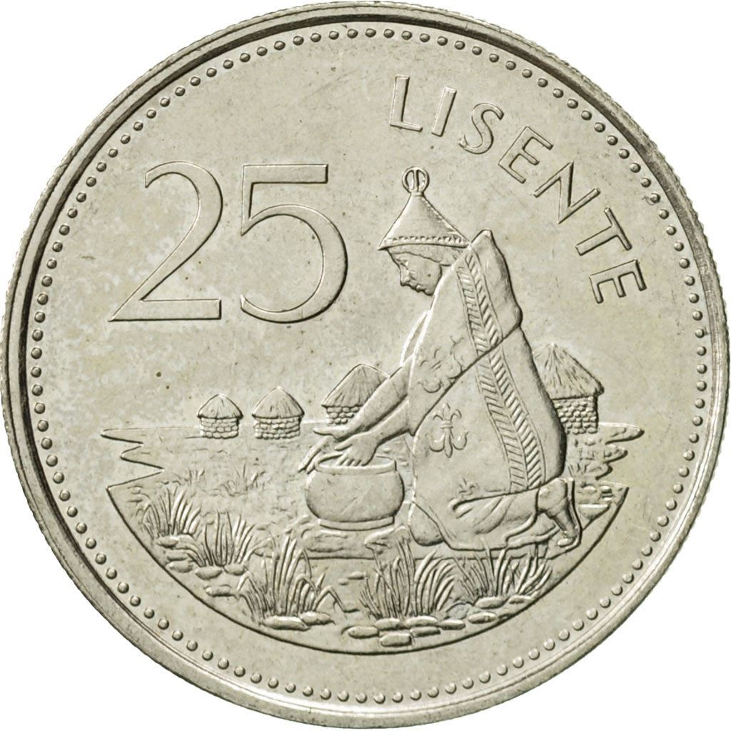 Lesotho | 25 Lisente Coin | Moshoeshoe II | Km:20 | 1979 - 1989