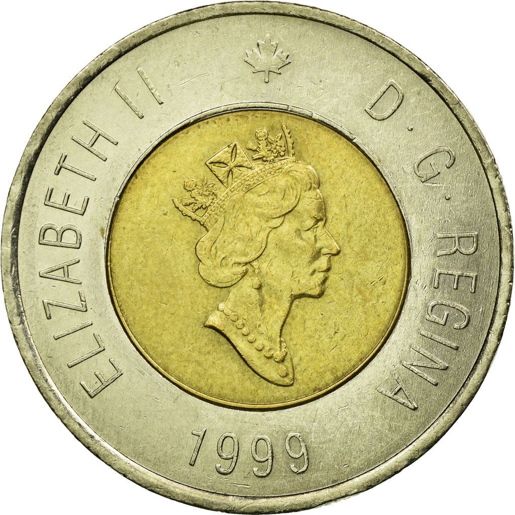Canada | 2 Dollars Coin | Inuit drummer | Bimetallic | KM:357 | 1999