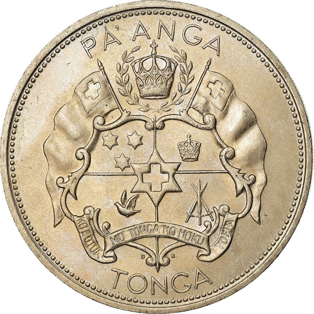 Tonga | 1 Pa'Anga Coin | Queen Tupou III | Star | Km:11 | 1967