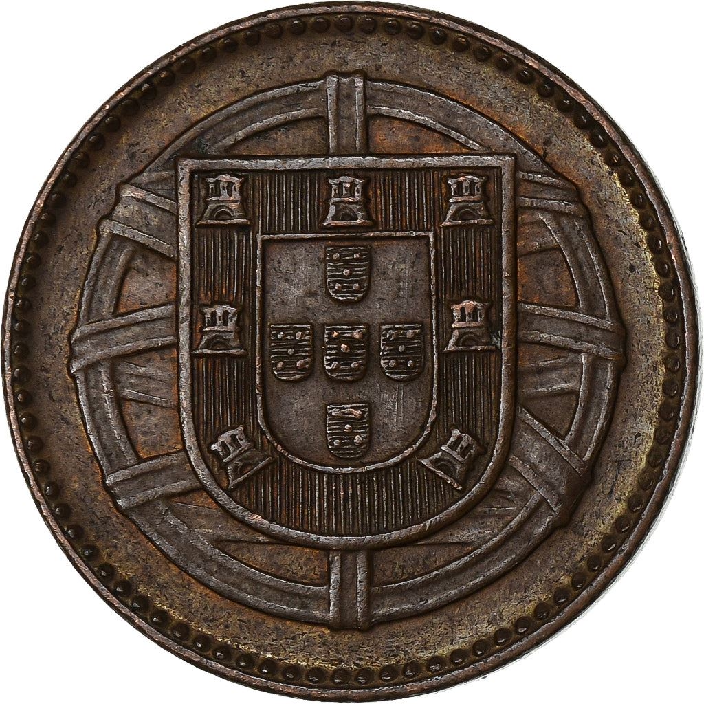 Portugal | Moneda de 1 centavo | Bronce | Escudo de armas | Esfera armilar | Km:565 | 1917 - 1922