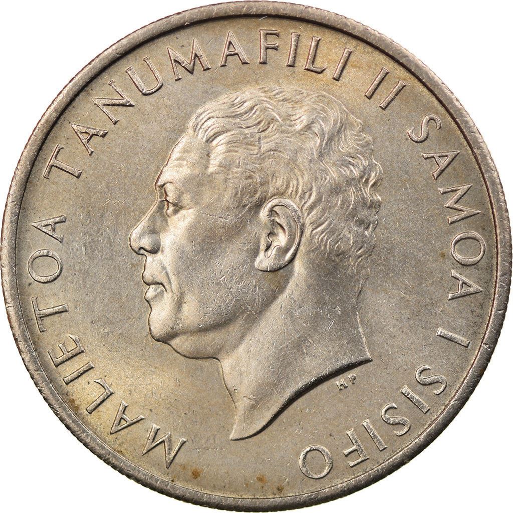 Samoa | Moneda de 10 Sene | Malietoa Tanumafili II | Escudo | Constelación Crux | KM:4 | 1967