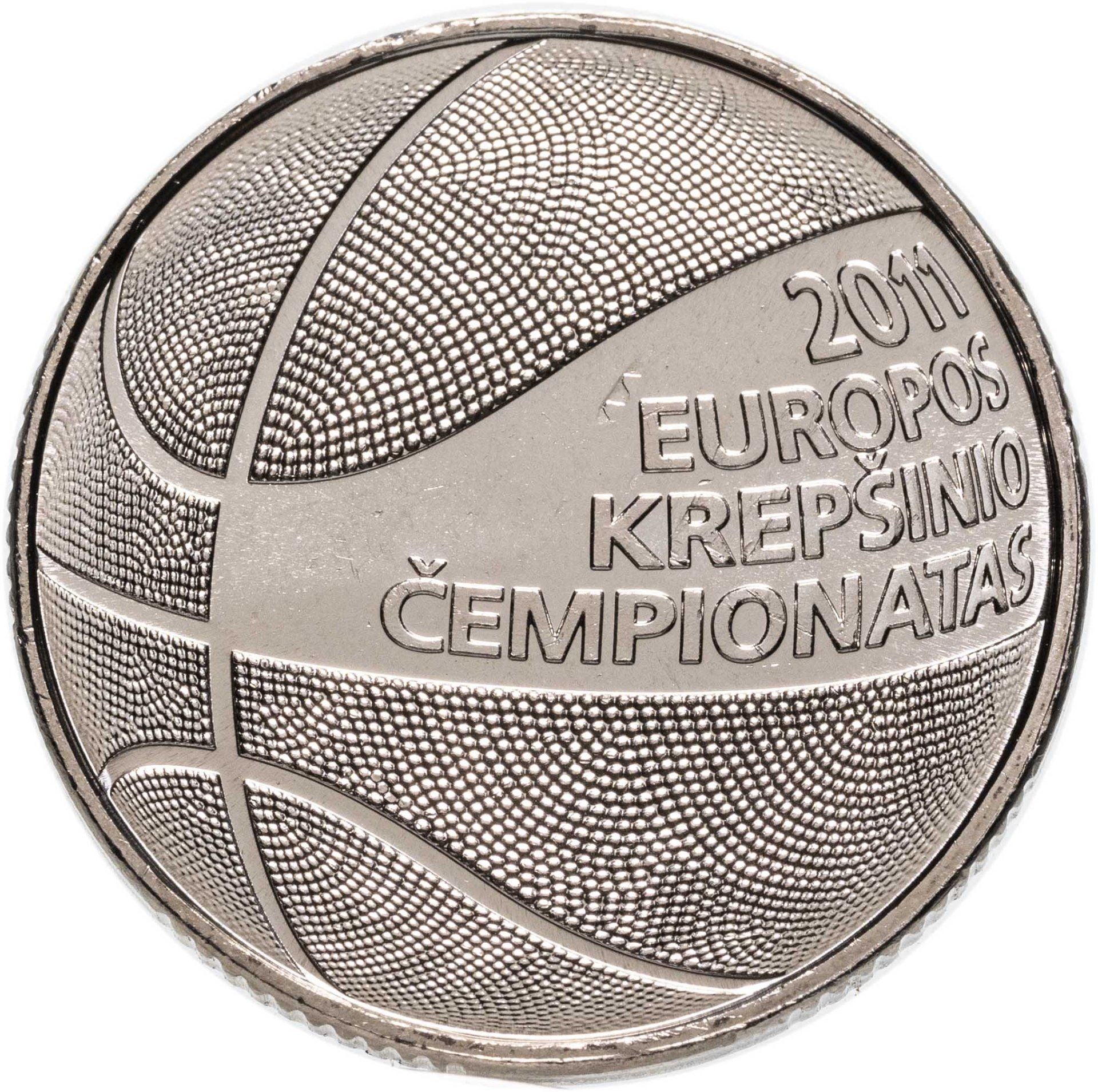Lithuania | 1 Litas Coin | European Basketball Championship | KM:177 | 2011