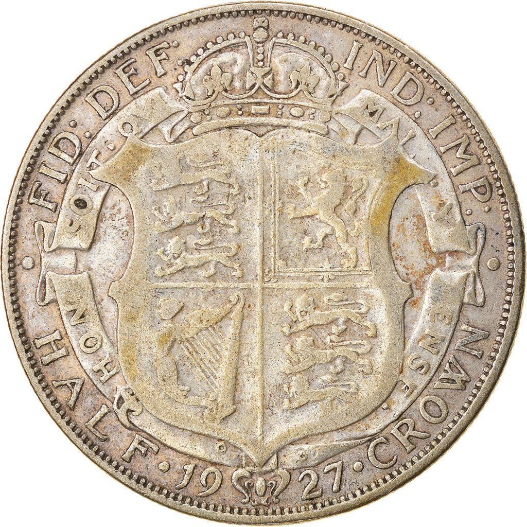 United Kingdom | 1/2 Crown Coin | George V | KM:830 | 1926 - 1927