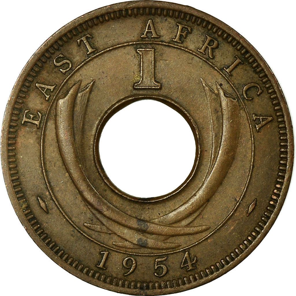 East Africa | 1 Cent Coin | Crown | Tusks | Km:35 | 1954 - 1962