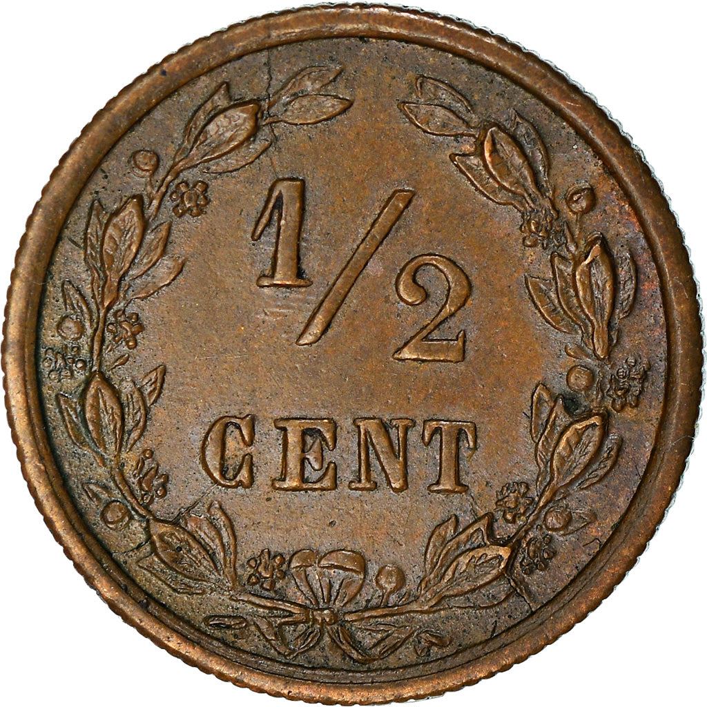 Netherlands Coin 1/2 Cent Coin | King Willem III | Lion | KM109 | 1878 - 1901