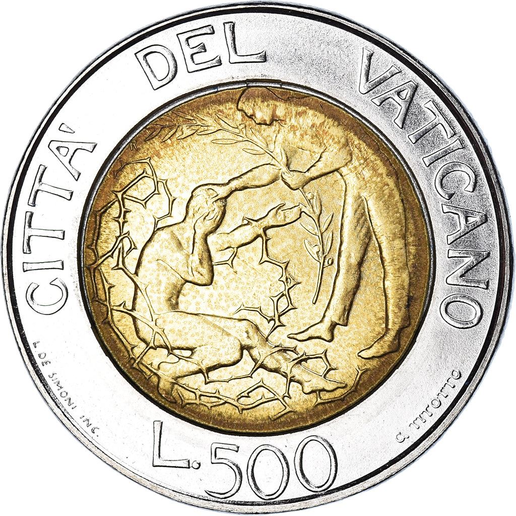 Vatican City | 500 Lire Coin | John Paul II | KM:285 | 1997