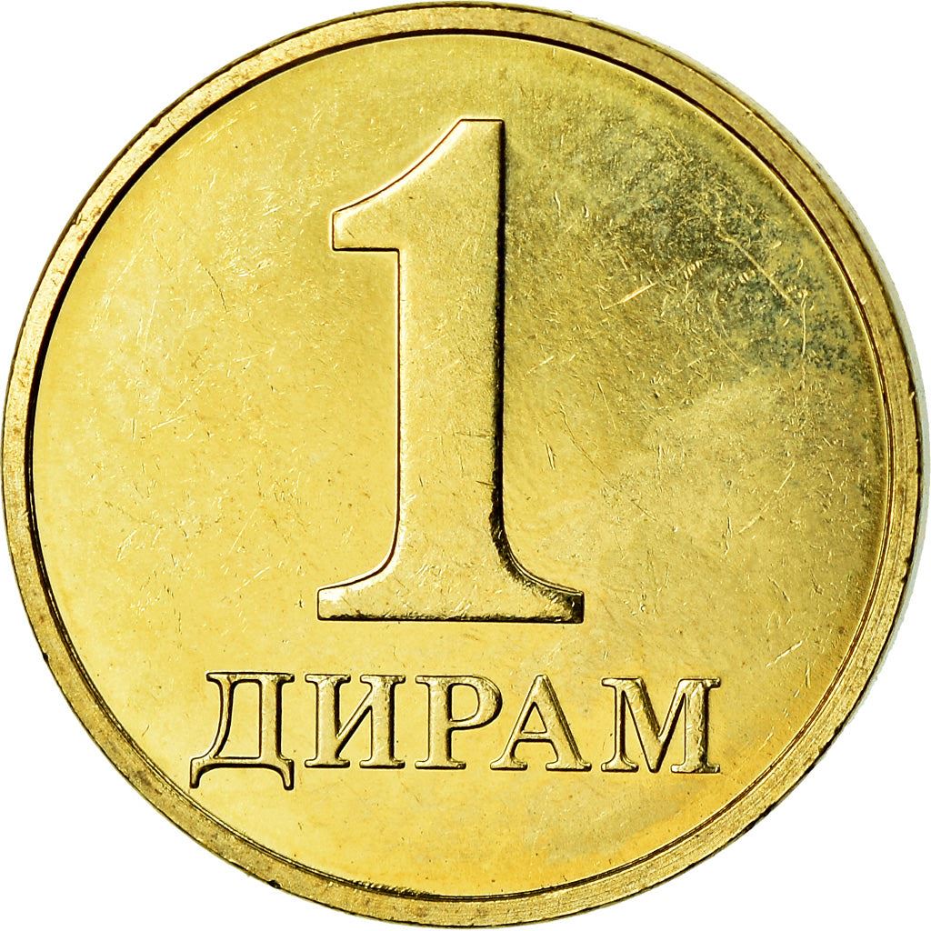 Tajikistan | 1 Diram Coin | Sunrise | Wheat | Cotton | Km:50 | 2019