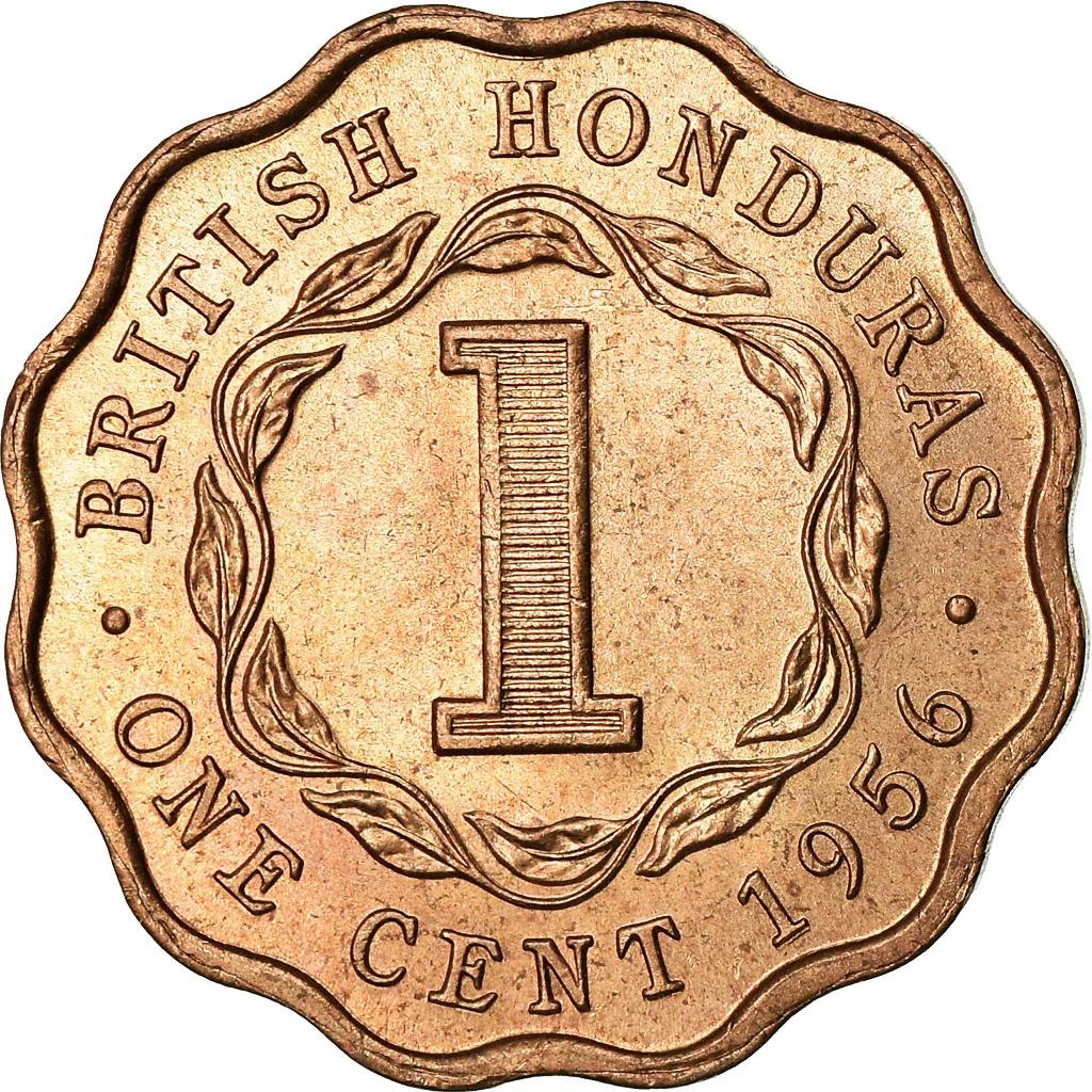 Belizean 1 Cent Coin | Queen Elizabeth II | KM30 | Belize | 1956 - 1973