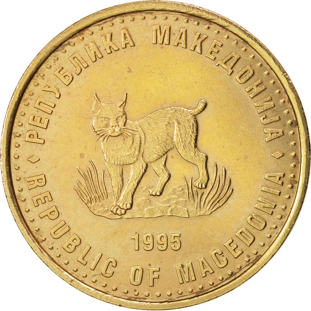 North Macedonia 5 Denari Coin | FAO | Lynx | KM7 | 1995