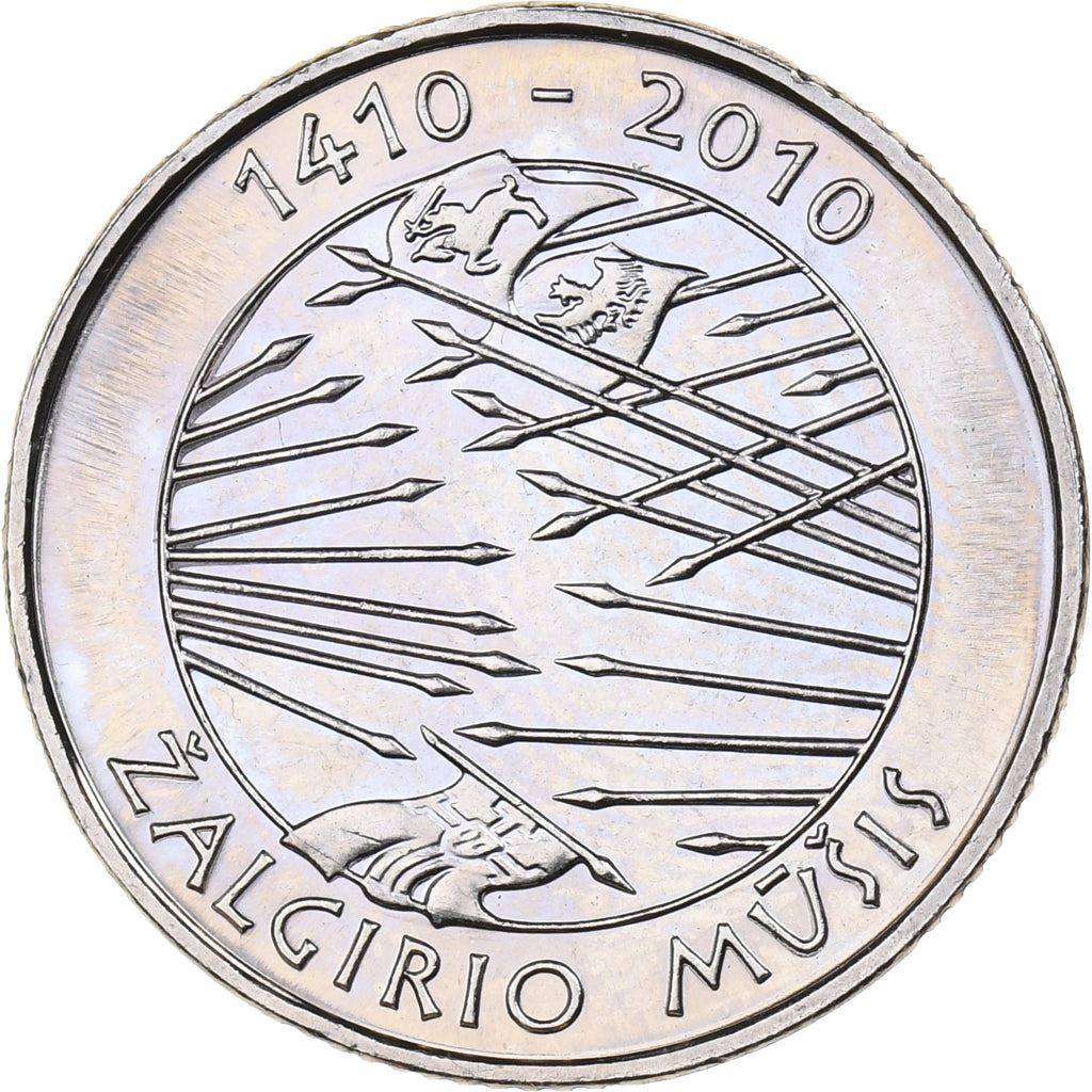 Lithuania | 1 Litas Coin | Battle of Grunwald | Km:172 | 2010