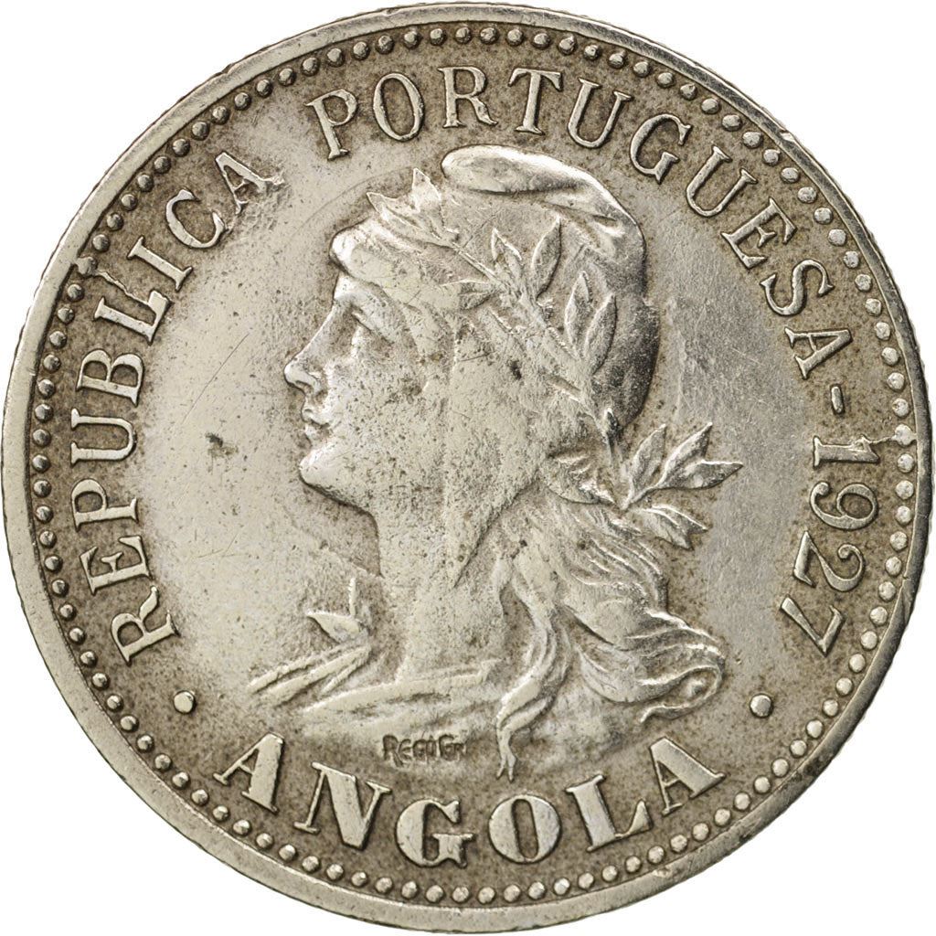 Angola | 20 Centavos / 4 Macutas Coin | Libertine | Km:68 | 1927 - 1928