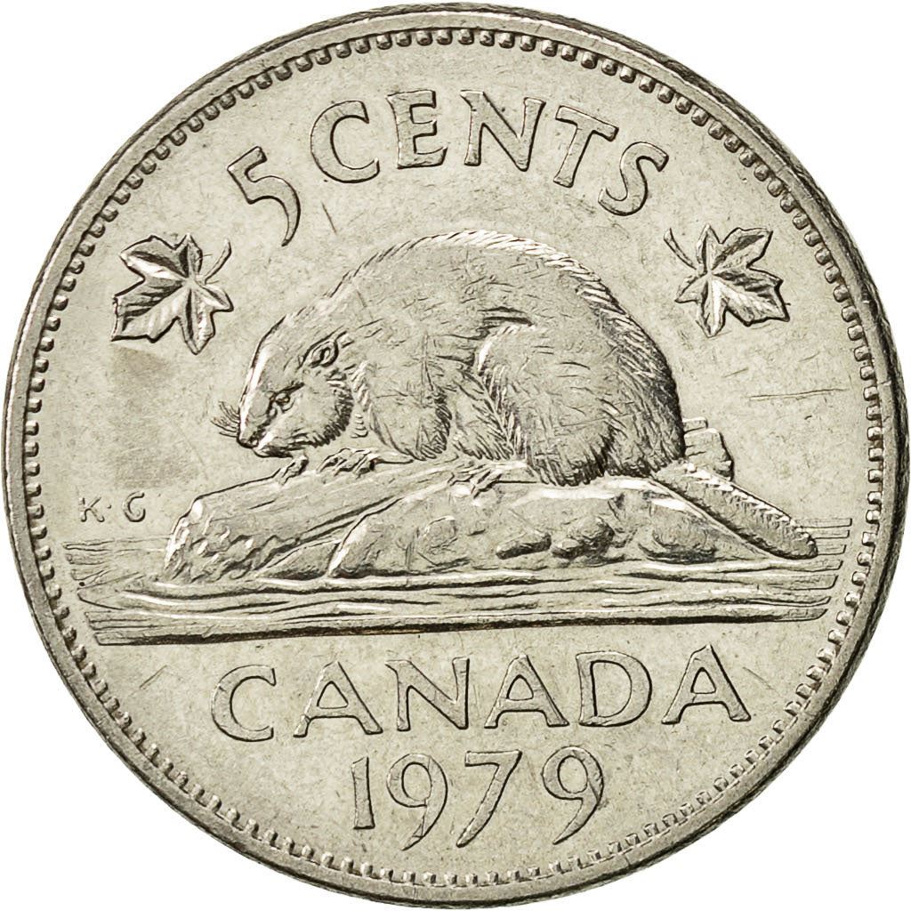 Canada | 5 Cents Coin | Nickel | 2nd portrait | KM:60.2 | 1979-1981