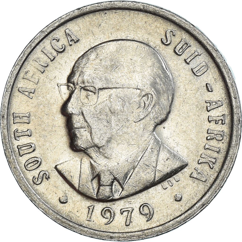 South Africa | 10 Cents Coin | Nicolaas Johannes Diederichs | Plants | Aloe | Km:101 | 1979