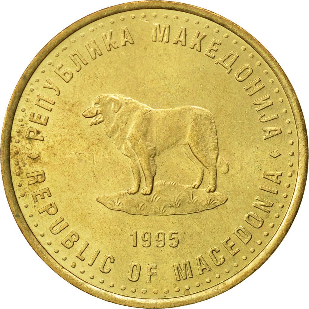 North Macedonia 1 Denar Coin | FAO | Sarplaninac | KM5 | 1995
