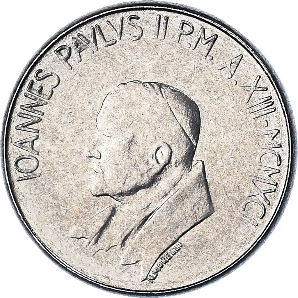 Vatican City | 50 Lire Coin | Baptism | Km:230 | 1991
