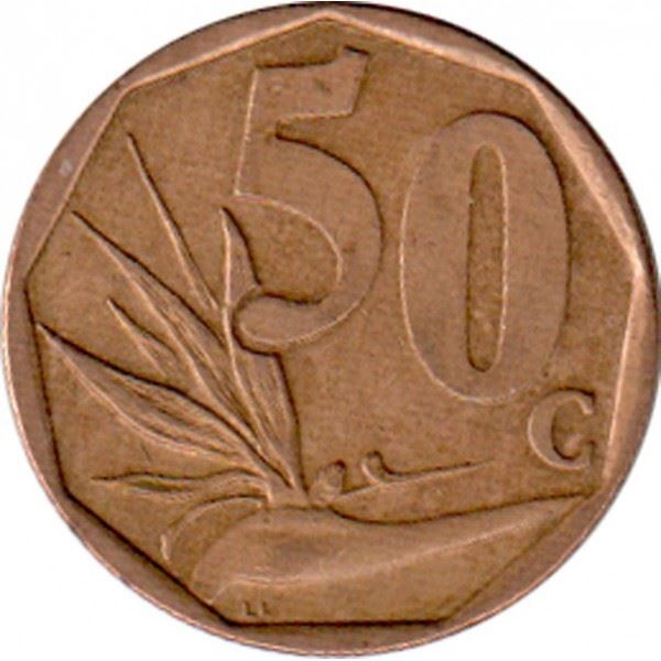 South Africa 50 Cents Coin | Sesotho Legend - AFRIKA BORWA | KM226 | 2000 - 2001
