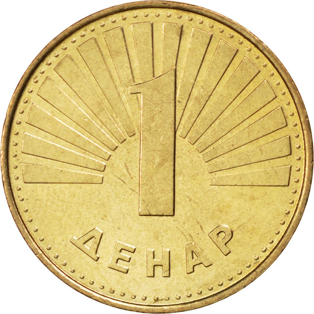 North Macedonia 1 Denar Coin | Cross | KM27 | 2000