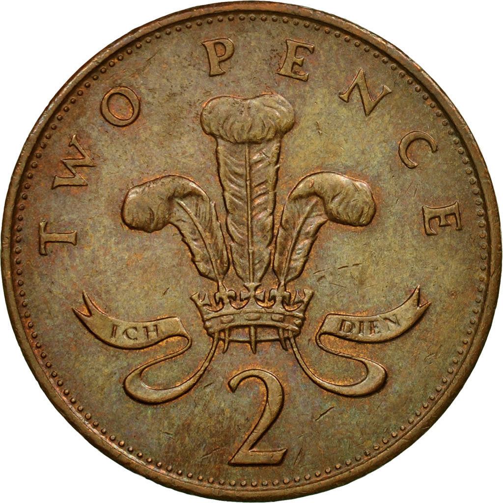 United Kingdom | 2 Pence Coin | Elizabeth II | Km:936 | 1985 - 1992