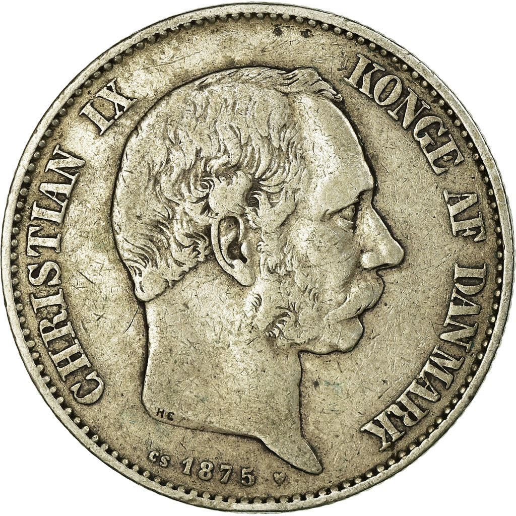 Denmark | 2 Kroner Coin | Christian IX | Km:798 | 1875 - 1899