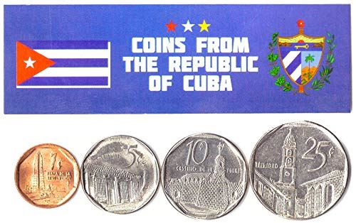 王の趣味 異なる硬貨 - 古い収集用キューバ外国通貨 書籍用 - 独特な記念世界の貨幣セット - 収集家への贈り物 - 4点セットコレクション