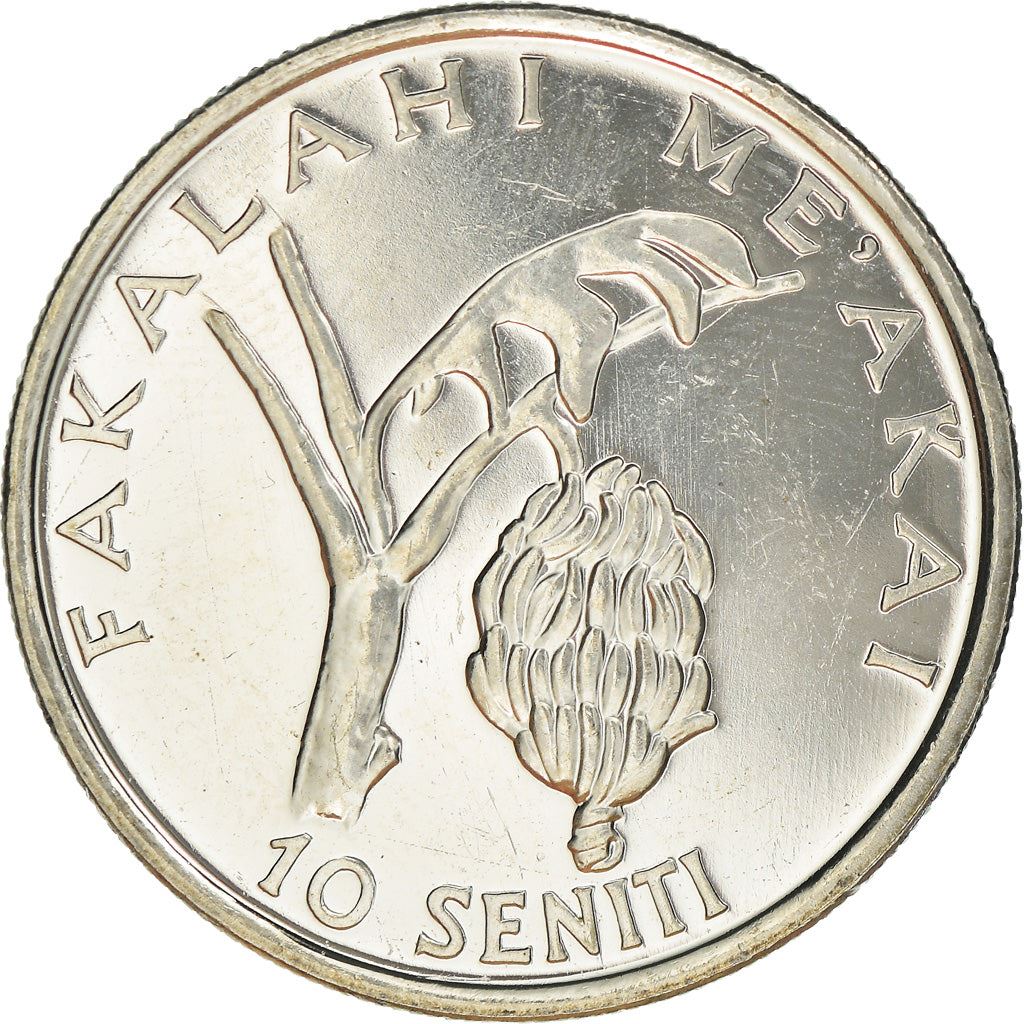 Tonga | 10 Seniti Münze | König Tupou IV | Banane | FAO | Km:69A | 2002 - 2012