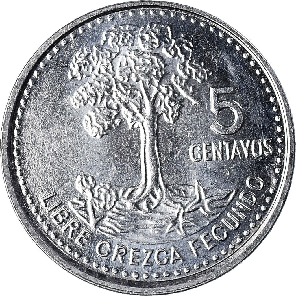 Guatemala | 5 Centavos Coin | Kapok Tree | Km:276.6A | 2009 - 2022