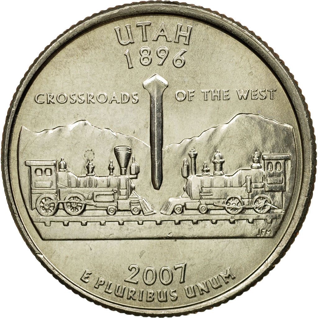 United States | 1/4 Dollar Coin | Utah | Km:400 | 2007