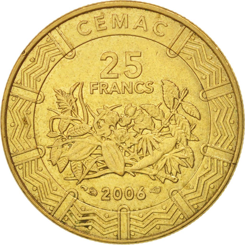 Central African States | 25 Francs Cfa Coin | Plants | Km:20 | 2006 - 2023