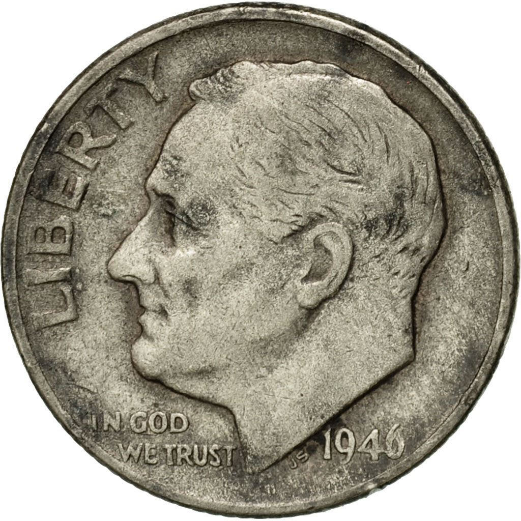 USA | 1 Dime Mønt | Franklin D. Roosevelt | KM:195 | 1946 - 1964