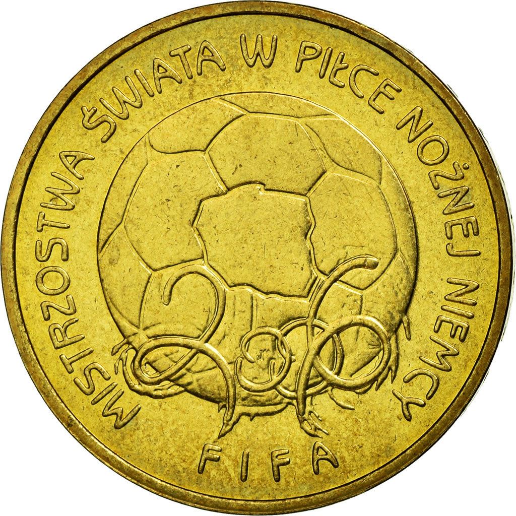 Poland | 2 Zlotys Coin | World Cup | Y:606 | 2006