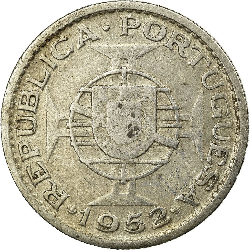 Angola | 10 Escudos Coin | Horse | Elephant | Shield | Km:73 | 1952 - 1955