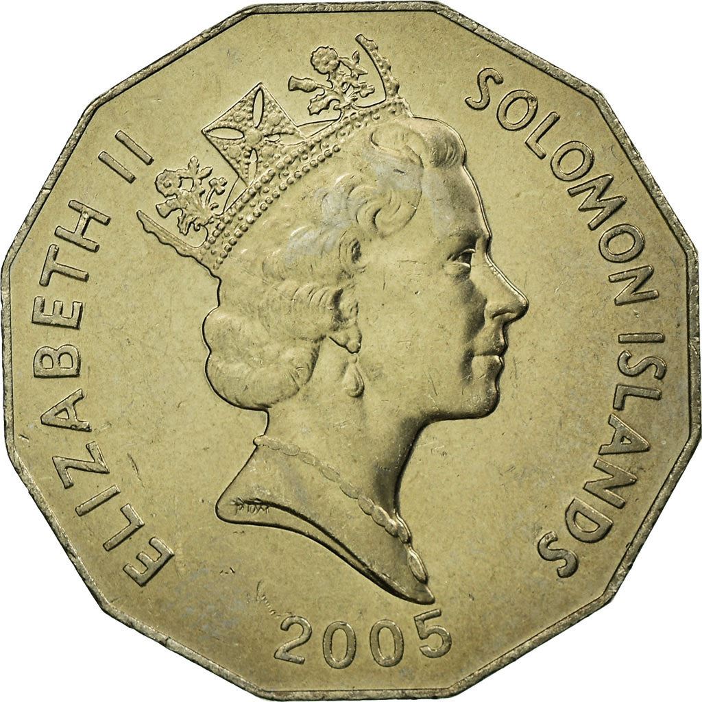 Solomon Islands | 50 Cents Coin | Elizabeth II | Solomon Shield and Arms | Km:29 | 1990 - 2005