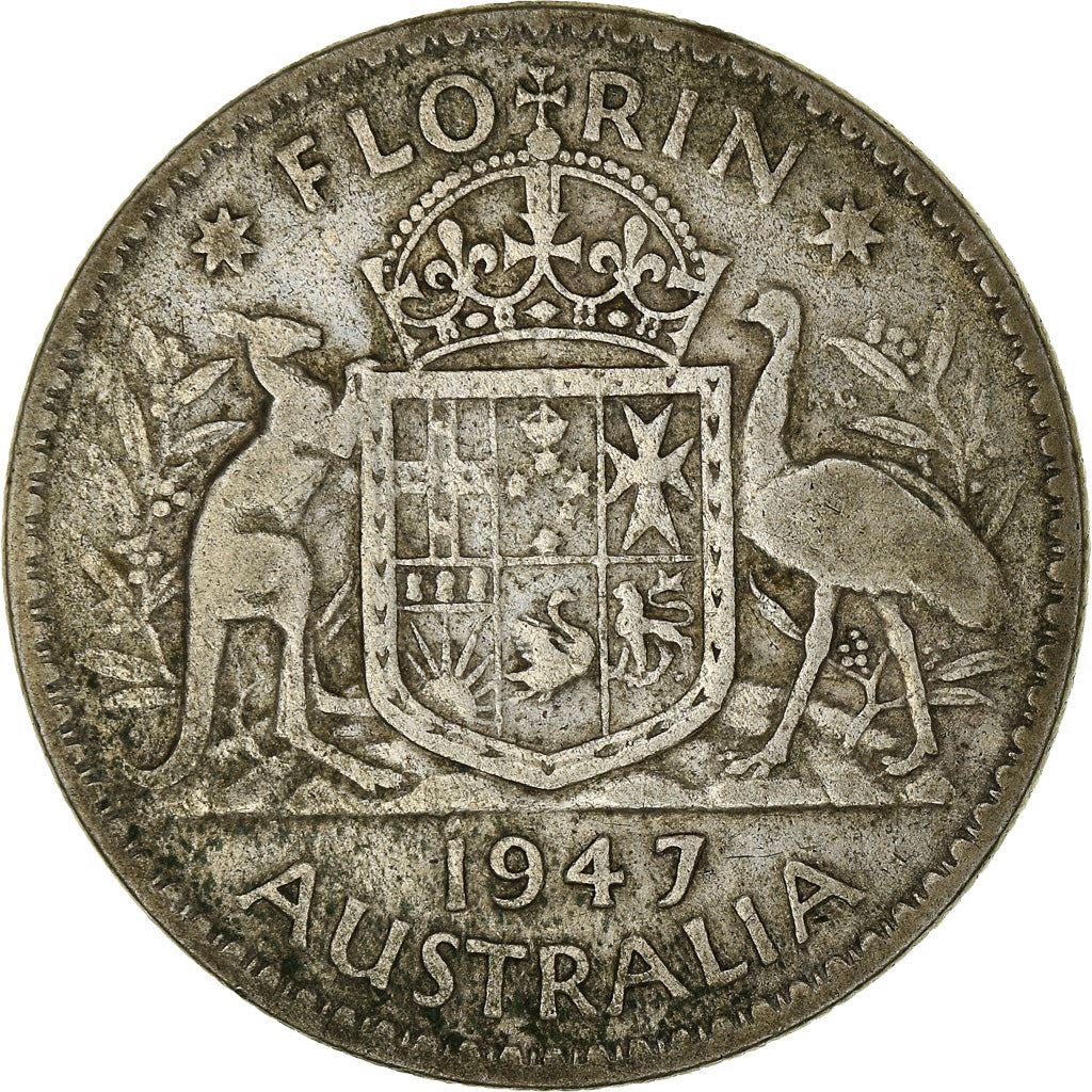 Australia | 1 Florin Coin | George VI | Km:40A | 1946 - 1947