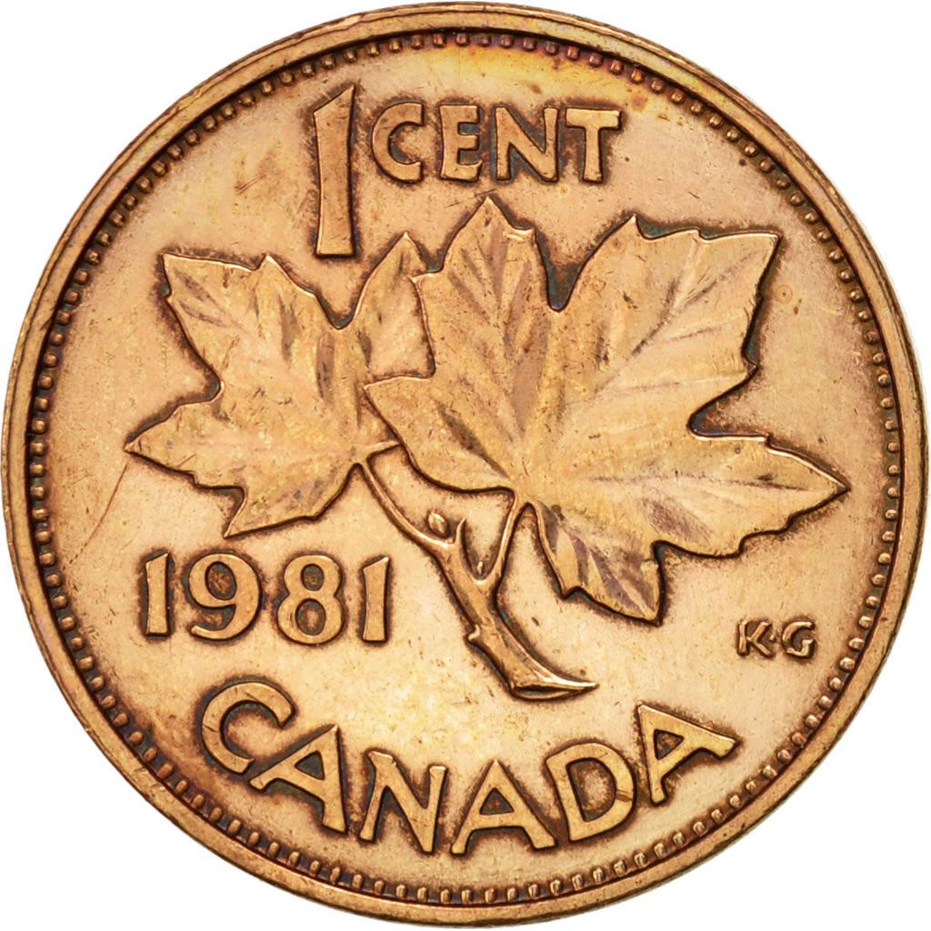 Canada | 1 Cent Coin | Bronze | 2nd portrait | KM:127 | 1980-1981