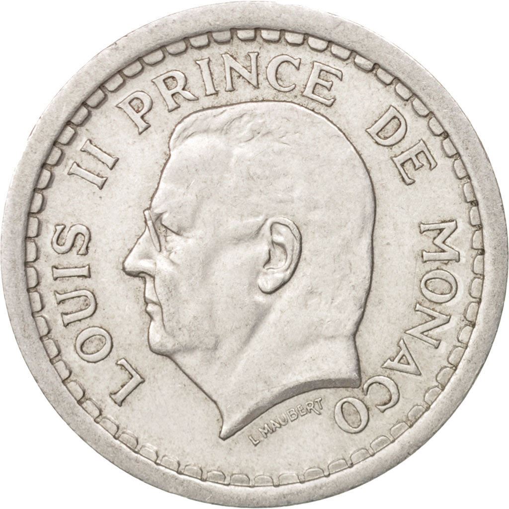 Monaco | 2 Francs Coin | Louis II | Km:121 | 1943