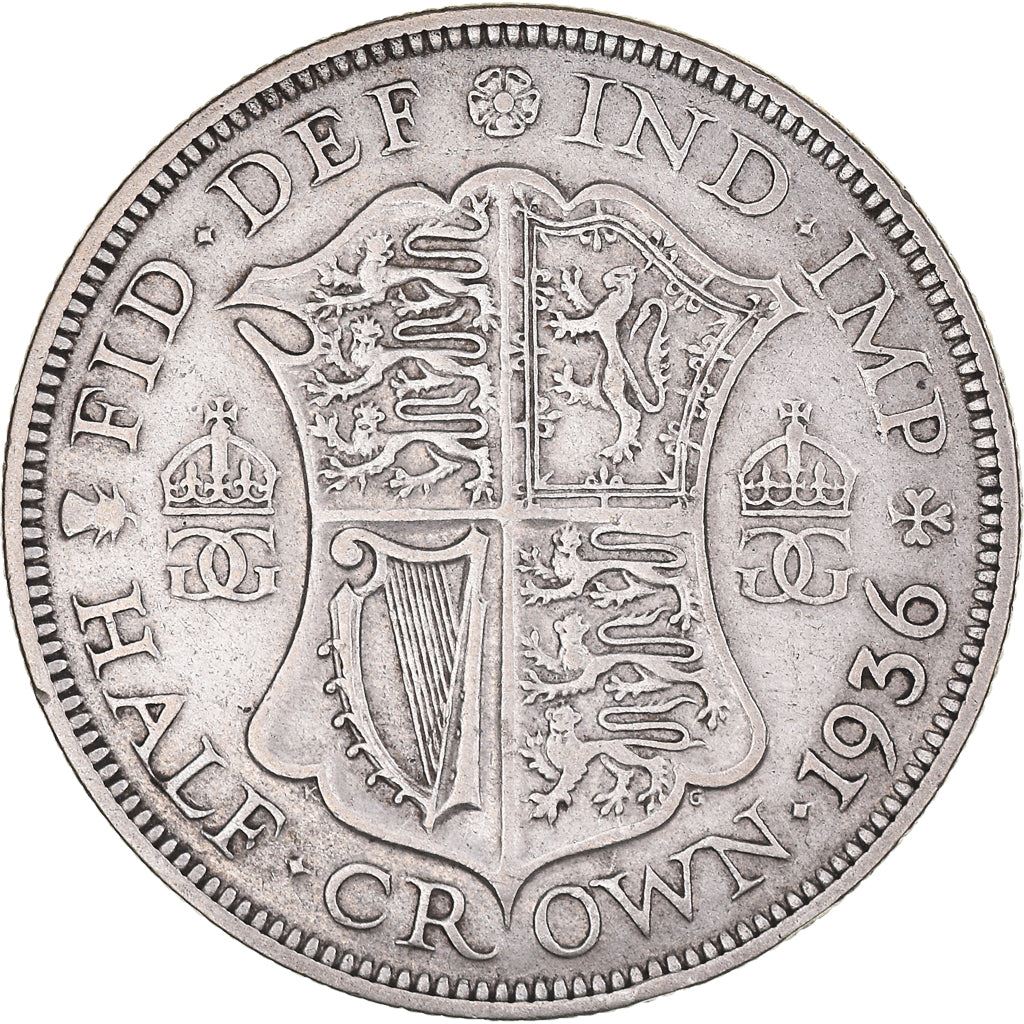 United Kingdom | 1/2 Crown Coin | George V | KM:835 | 1927 - 1936