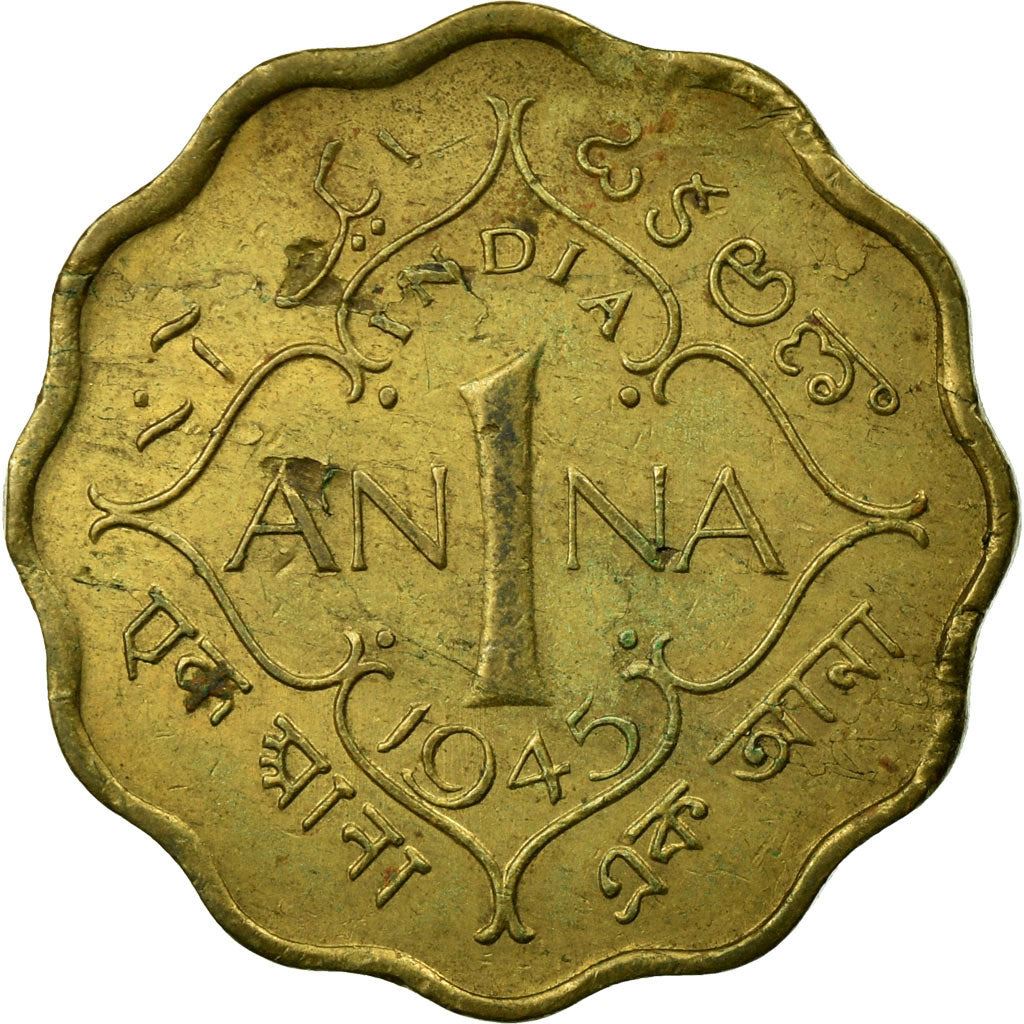 India - British | 1 Anna Coin | King George VI | Km:539 | 1945