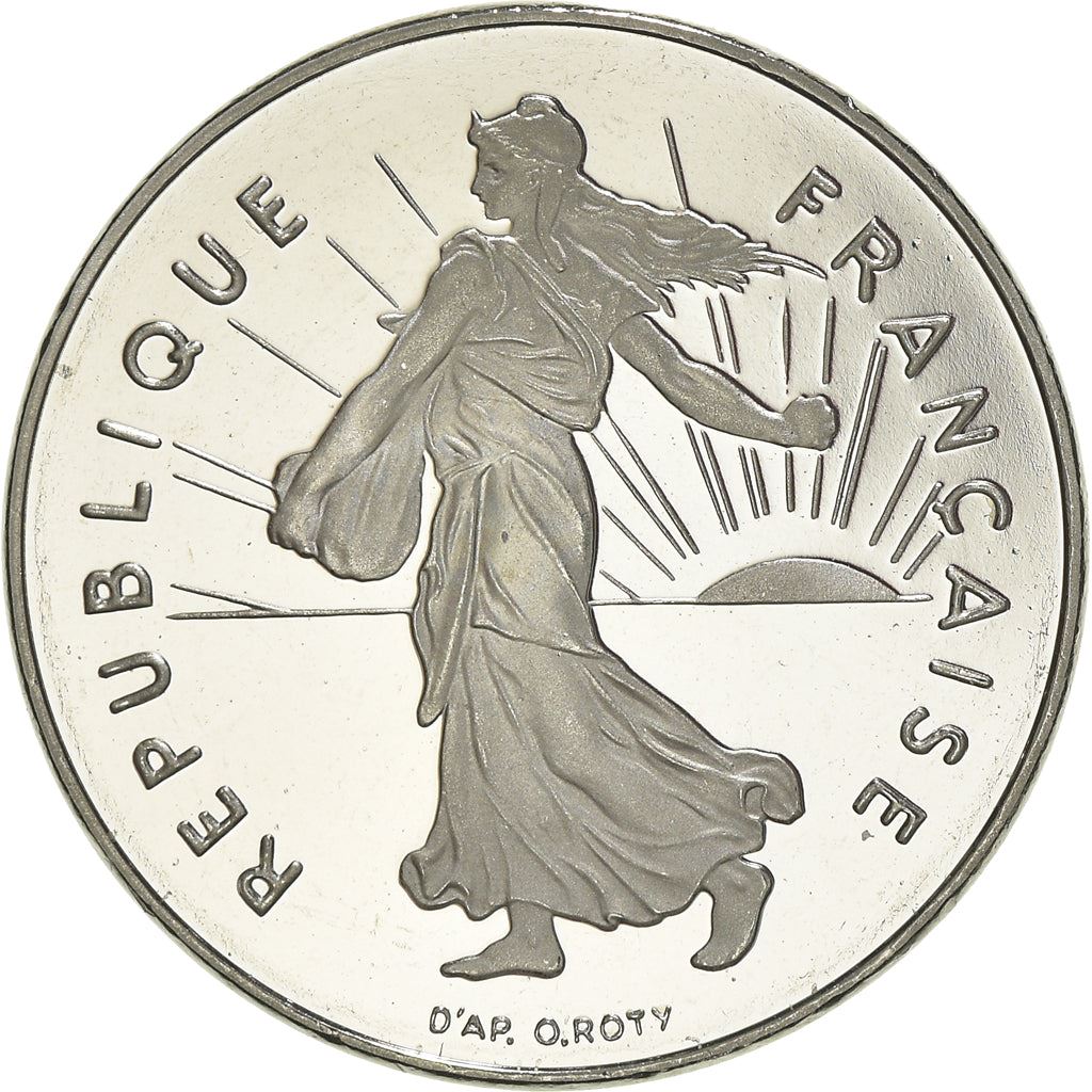French 1 Franc Coin | Signature D'AP. O.ROTY | proof | KM925.2 | France | 1991 - 2001