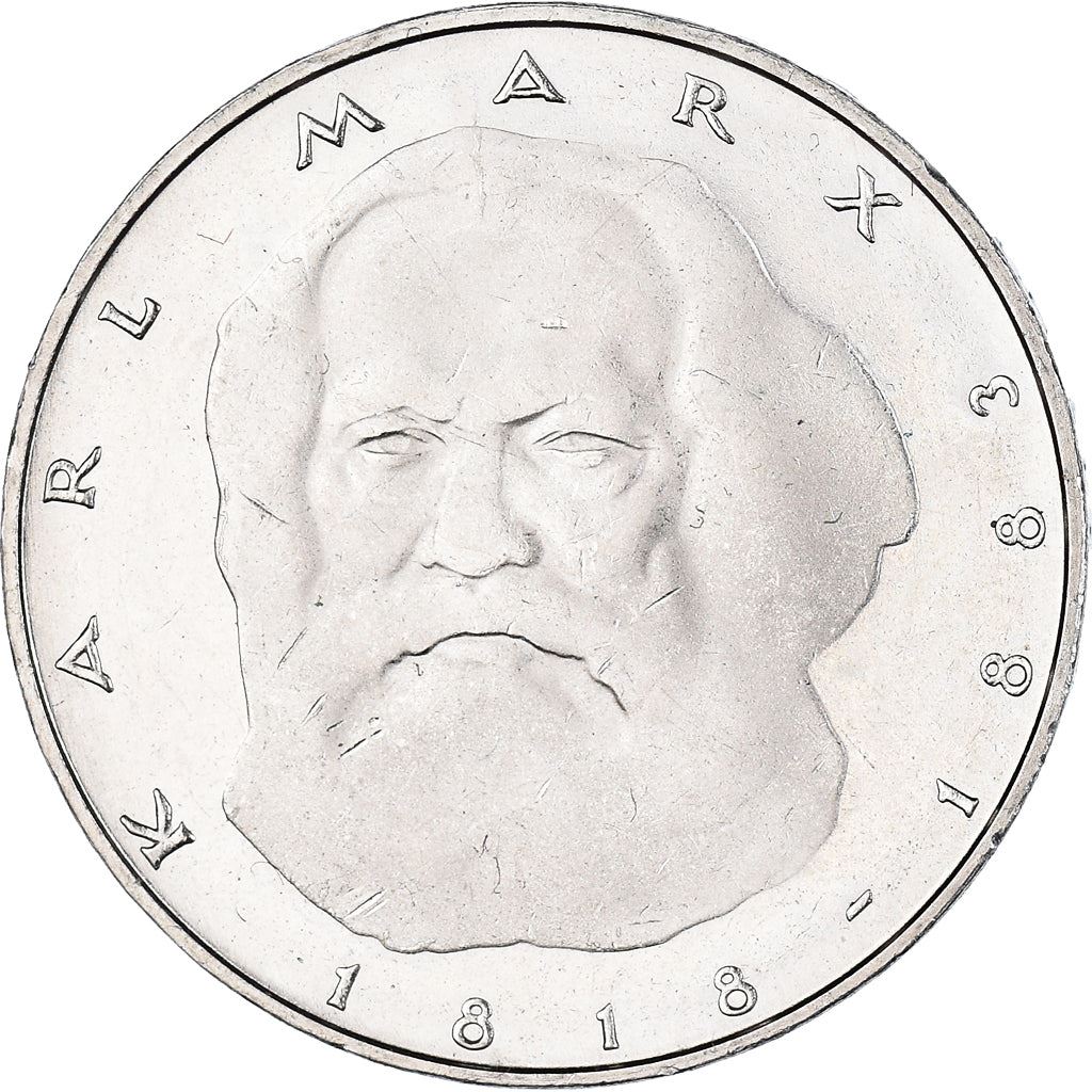 Germany 5 Deutsche Mark Coin | Karl Heinrich Marx | Eagle | KM158 | 1983