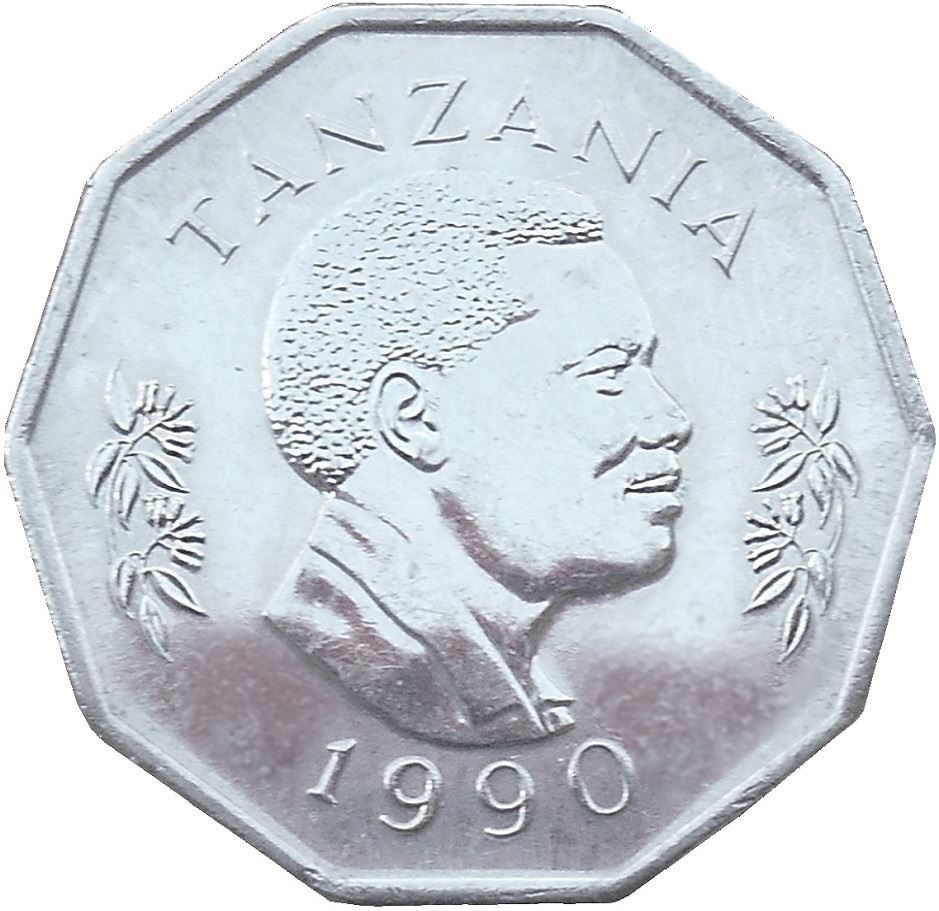 Tanzania | 5 Shilingi Coin | Cow | Corn | Km:23A | 1990 - 1993