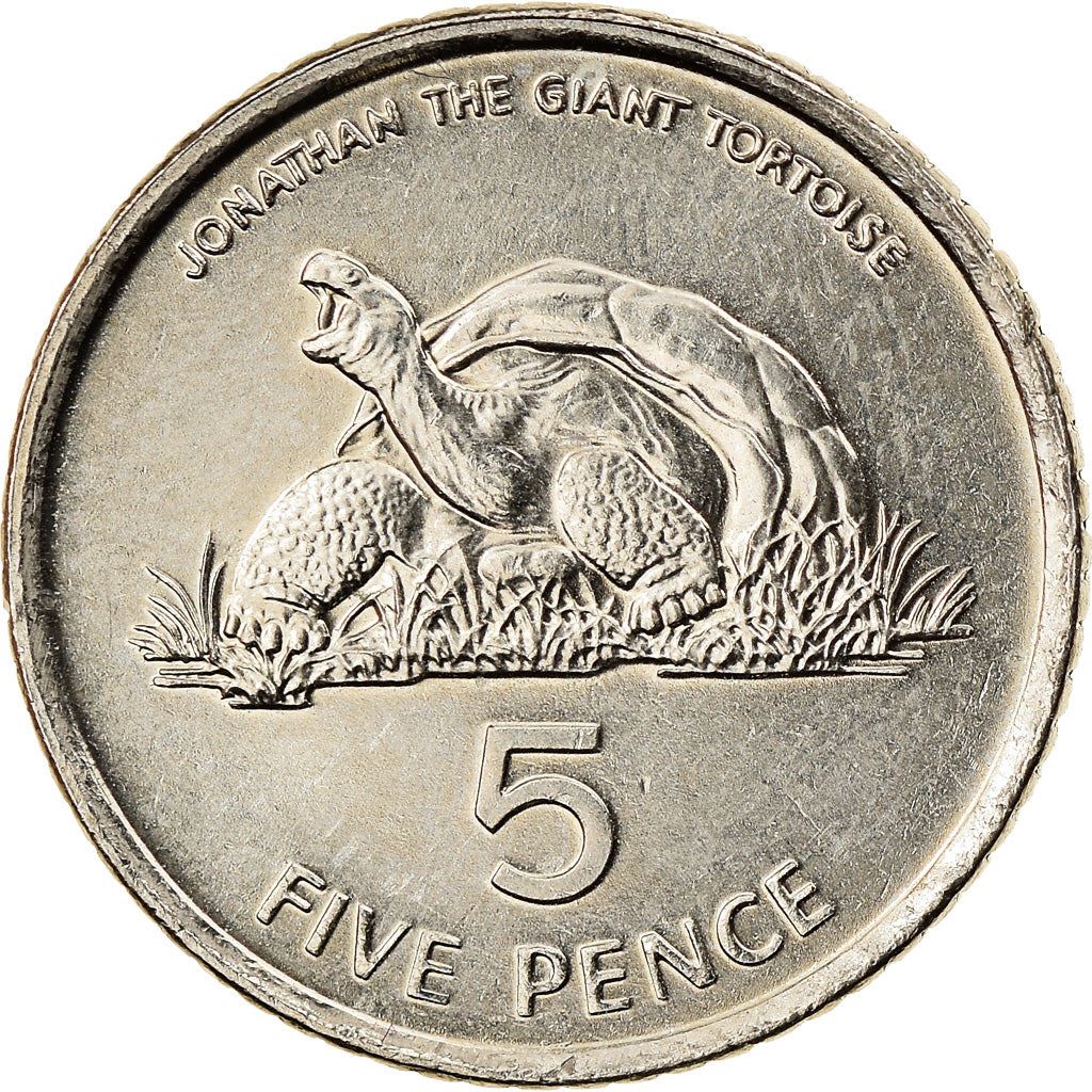 Santa Elena y Ascensión | Moneda de 5 peniques | Isabel II | Tortuga gigante | Km:22 | 1998 - 2006