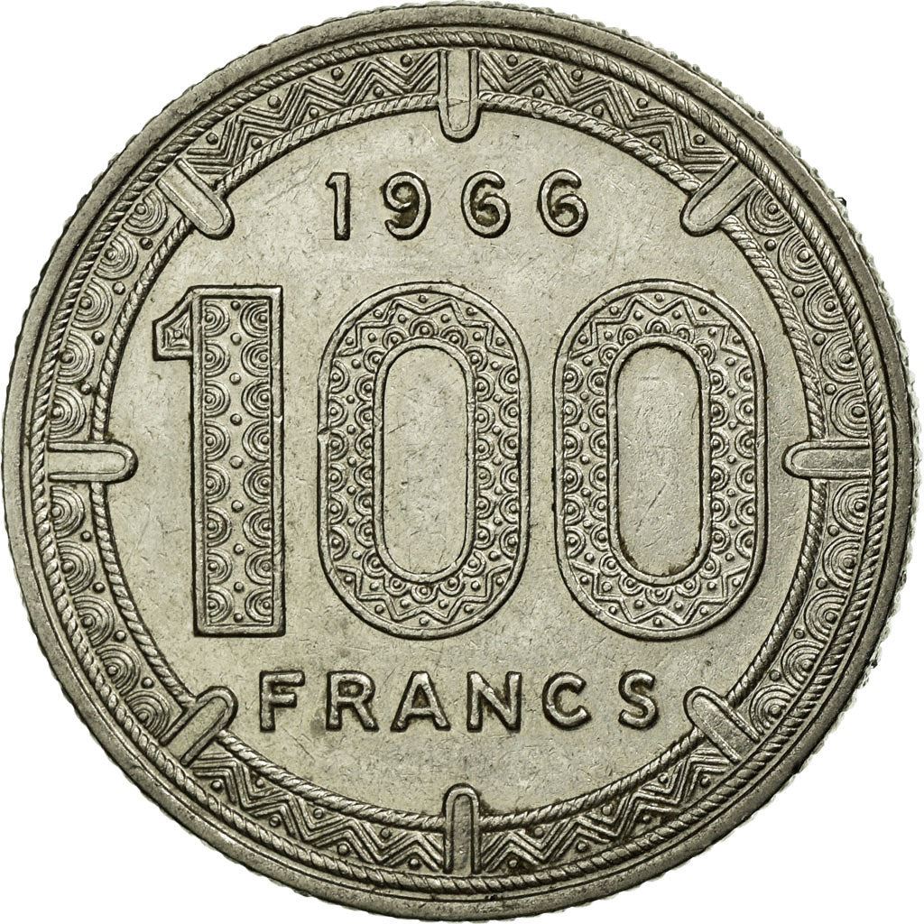 Central African States | 100 Francs Cfa Coin | Antelope | Km:5 | 1966 - 1968