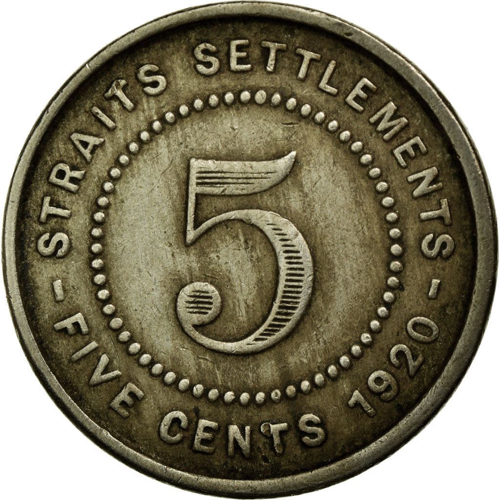 Straits Settlements | 5 Cents Coin | George V | KM:34 | 1920