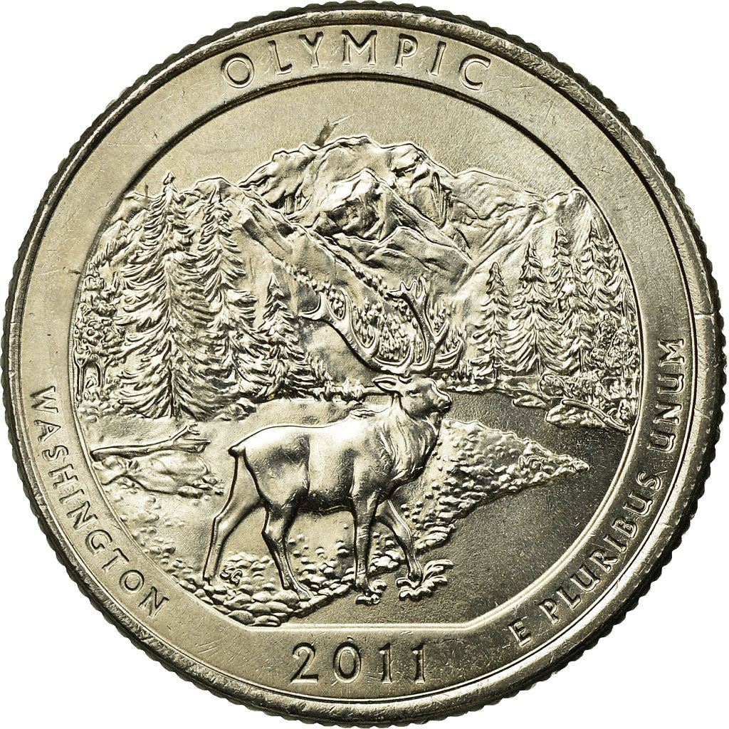 USA | 1/4 Dollar Mønt | Olympic National Park | Km:496 | 2011
