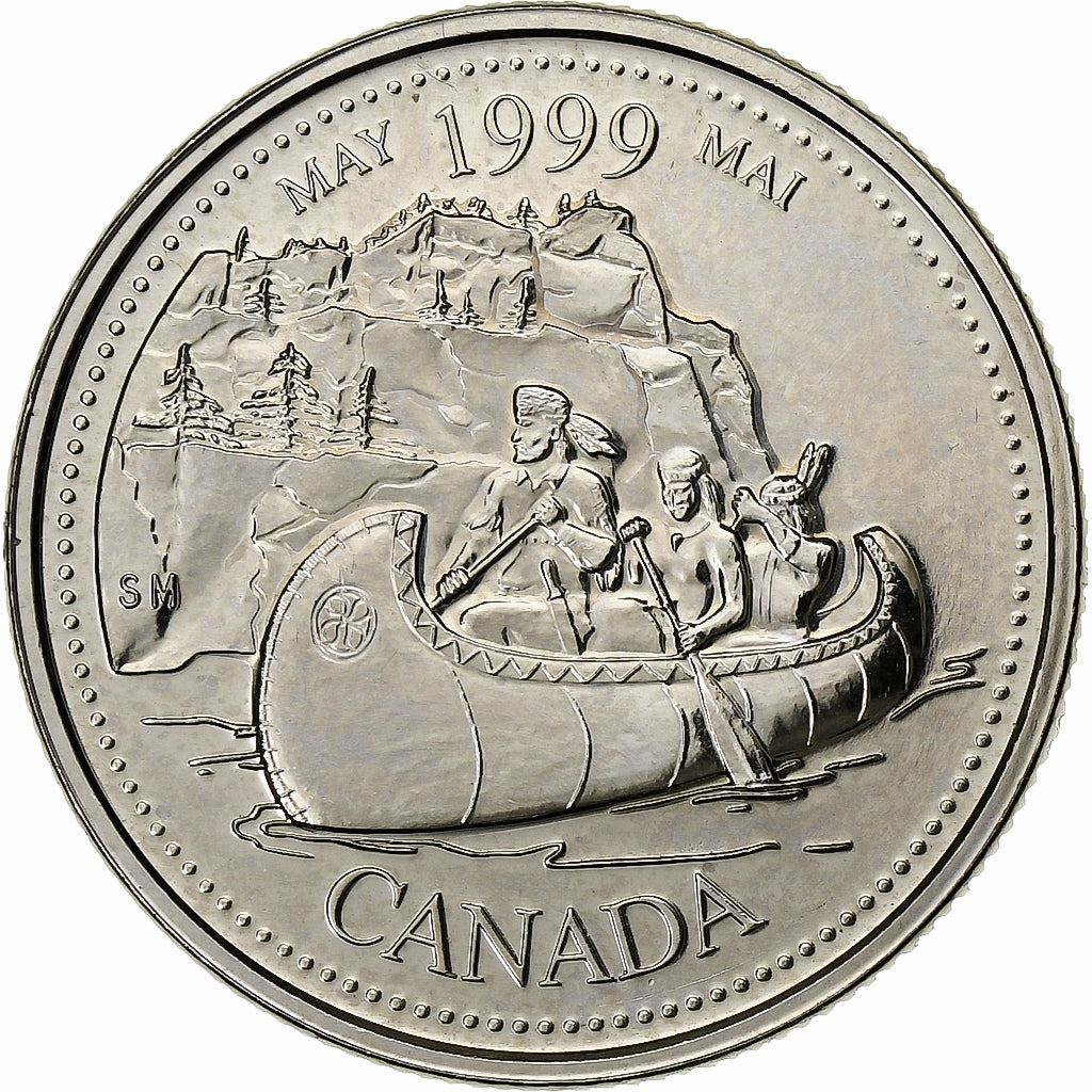 Canada | 25 Cents Coin | Les Voyageurs | Nickel | KM:346 | 1999
