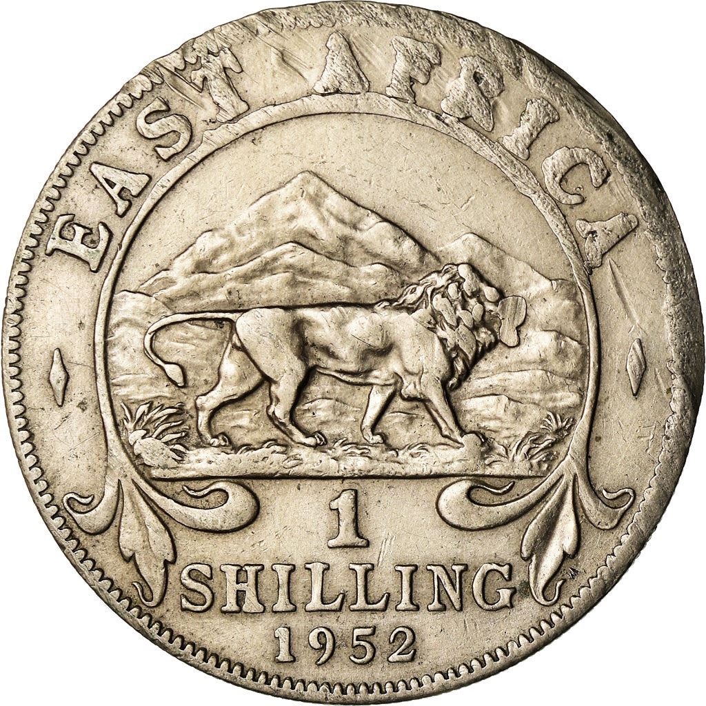 Afrique de l'Est | Pièce de 1 Shilling | George VI | Lion | Montagnes | Km:31 | 1948 - 1952