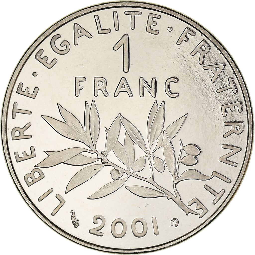 French 1 Franc Coin | Signature D'AP. O.ROTY | proof | KM925.2 | France | 1991 - 2001